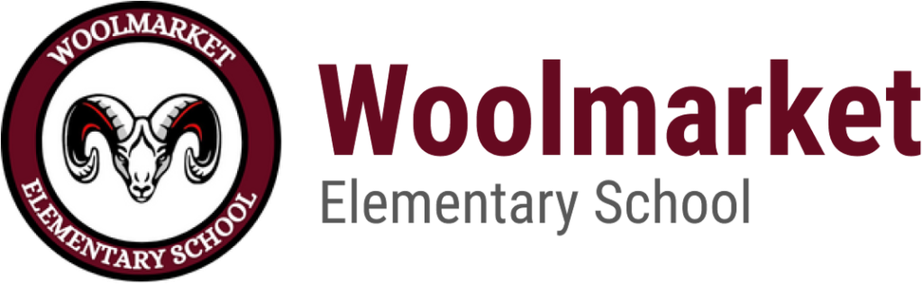 Woolmarket Elementary School logo featuring a ram's head.
